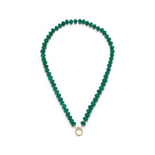 Load image into Gallery viewer, Green Onyx Rondelle Bead Necklace
