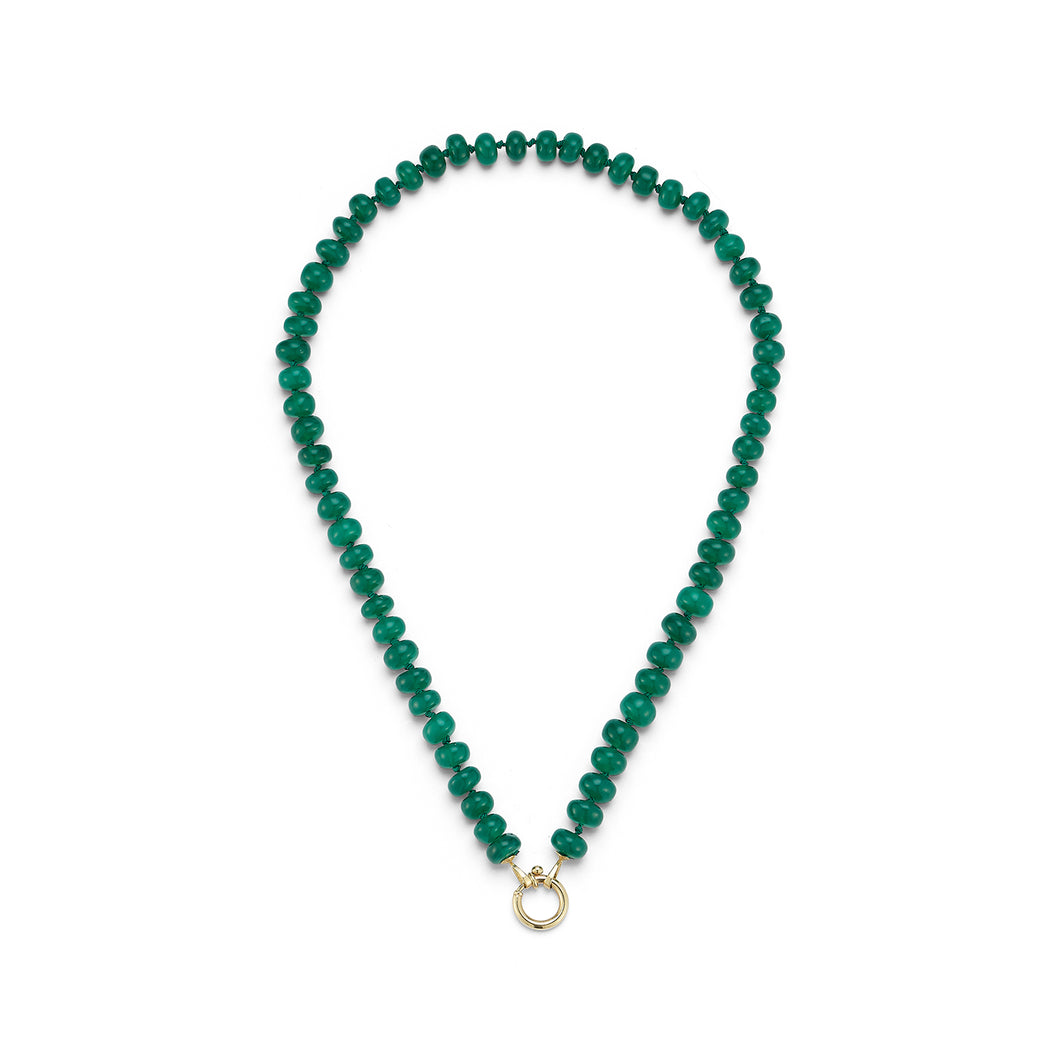 Green Onyx Rondelle Bead Necklace