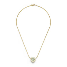 Load image into Gallery viewer, Green Amethyst Heart Necklace
