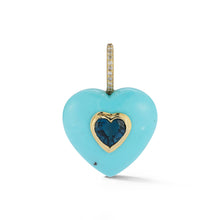 Load image into Gallery viewer, Stone Heart Pendant- Turquoise
