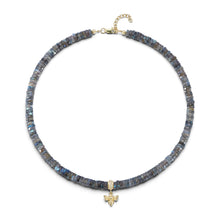Load image into Gallery viewer, Labradorite Necklace- Bee Charm
