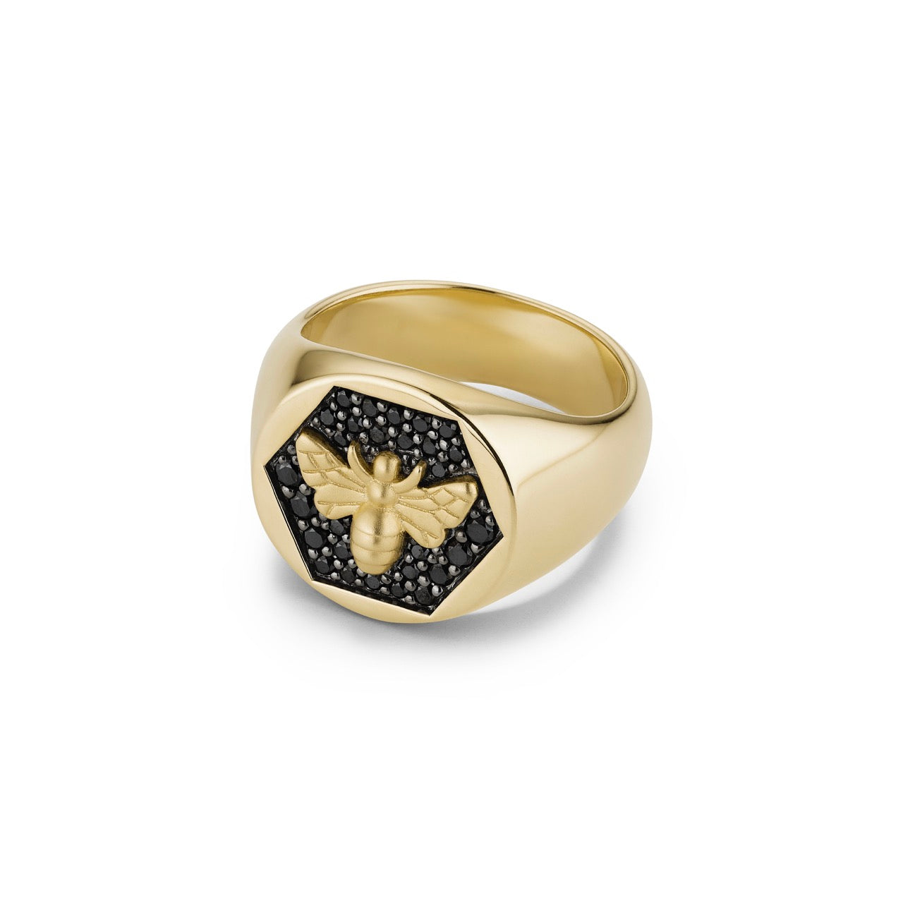 Pavé Bee Signet Ring