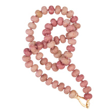 Load image into Gallery viewer, Pink Rhodochrosite Rondelle Bead Necklace
