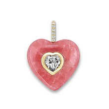 Load image into Gallery viewer, Pink_Rhodochrosite_Heart pendant
