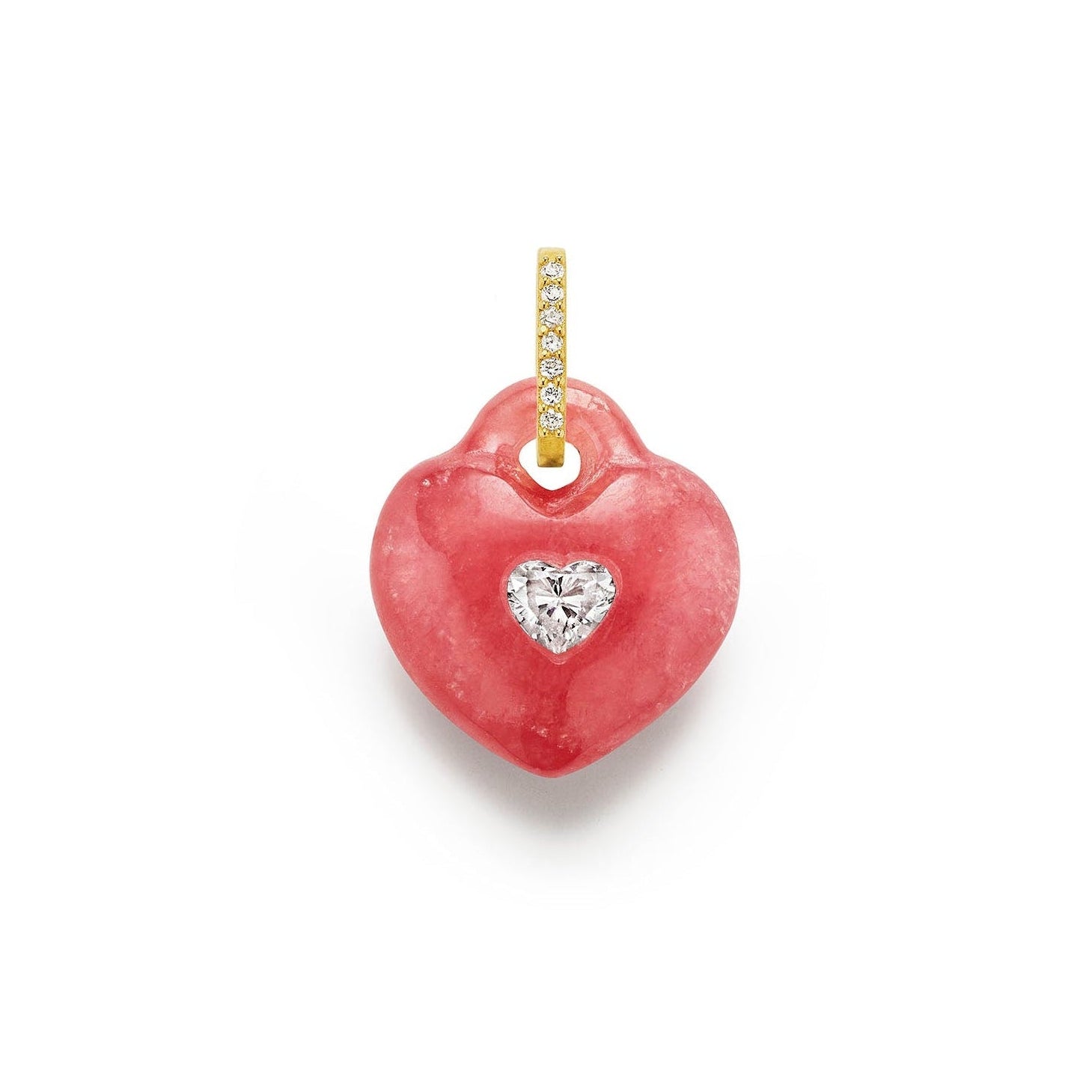 Pink Rhodochrosite Mini Heart Pendant