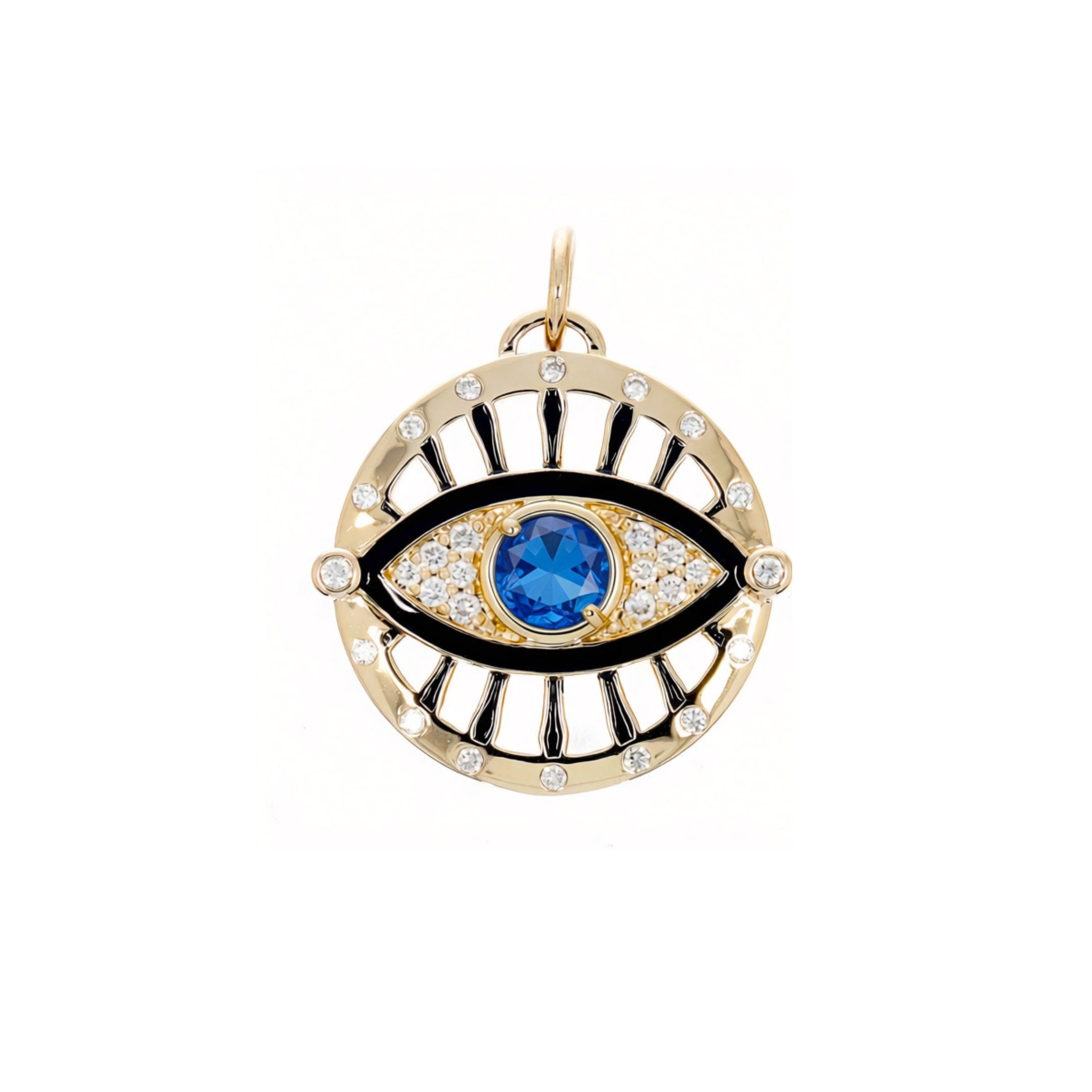 Protection Evil Eye Pendant- Sapphire