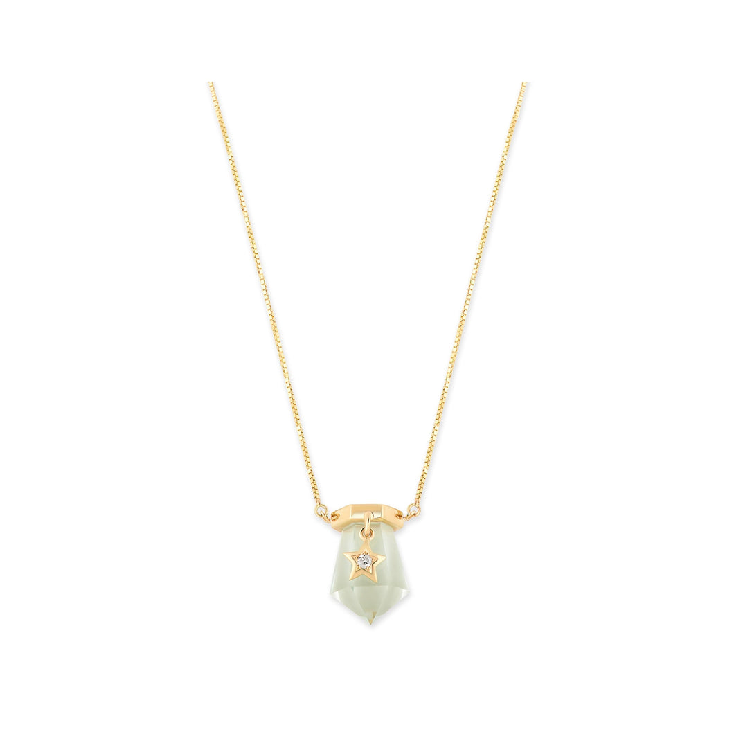 Celestial Star Necklace- Green Amethyst