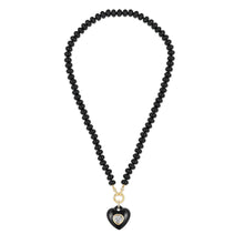 Load image into Gallery viewer, Black Onyx Rondelle Bead Necklace
