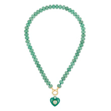 Load image into Gallery viewer, Heart Gemstone Pendant-Green Aventurine
