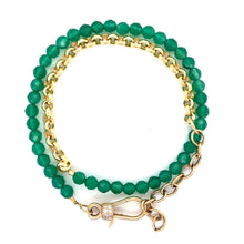 Load image into Gallery viewer, Bead &amp; Chain Wrap Bracelet- Pink Tourmaline
