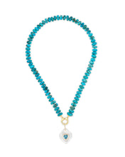 Load image into Gallery viewer, Crystal Heart Pendant - Swiss Blue Topaz
