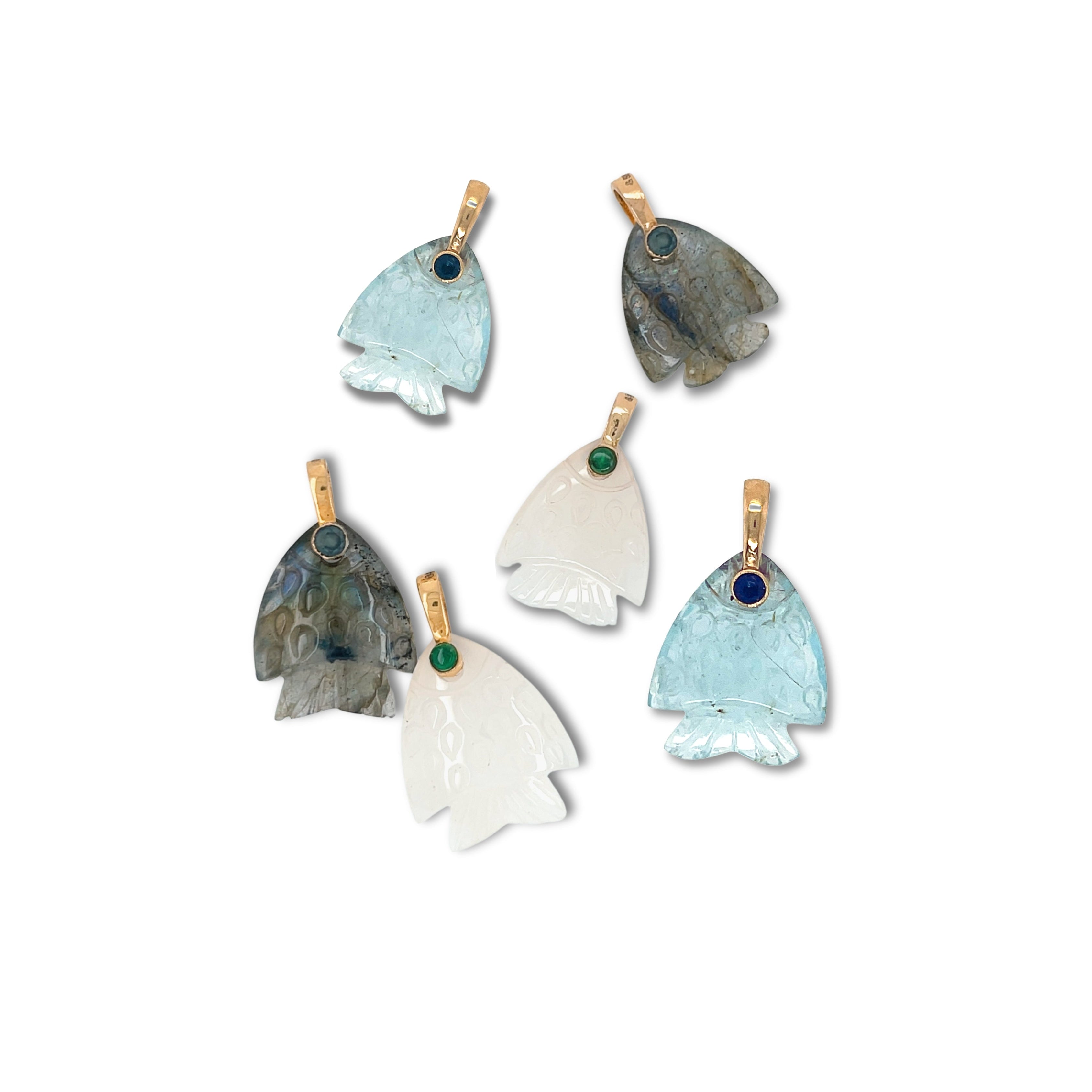 gemstone fish charm