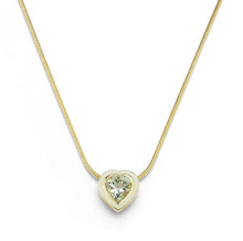 Load image into Gallery viewer, Green Amethyst Heart Necklace
