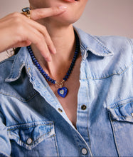 Load image into Gallery viewer, lapis lazuli bead necklace
