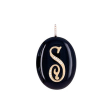 Load image into Gallery viewer, Large Oval Cabochon Monogram Pendant
