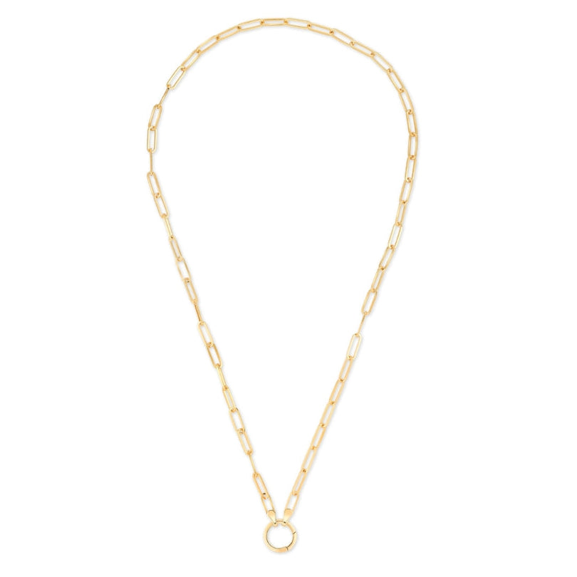 14k gold paperclip chaIN