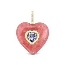 Load image into Gallery viewer, Pink Rhodochrosite Heart Pendant
