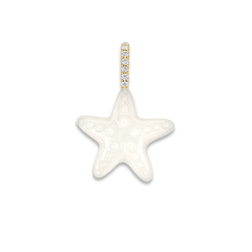 sea star pendant -white onyx