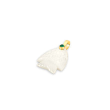 Load image into Gallery viewer, white onyx gemstone fish charm
