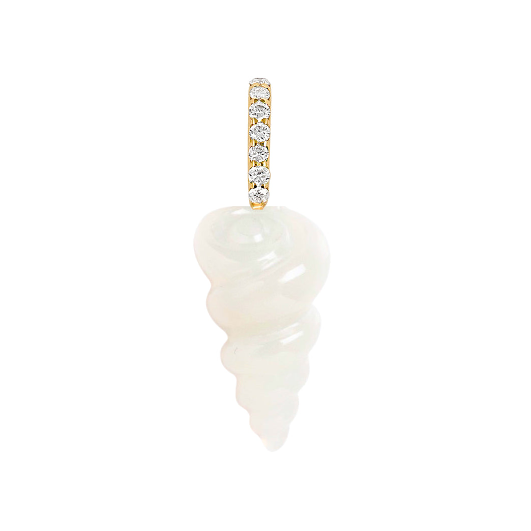 White Onyx Tulip Shell Pendant