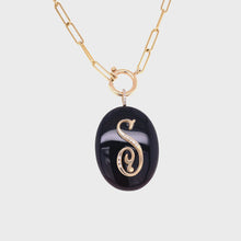 Load and play video in Gallery viewer, Oval Onyx Monogram Charm
