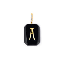 Load image into Gallery viewer, Octagon Onyx Monogram Charm
