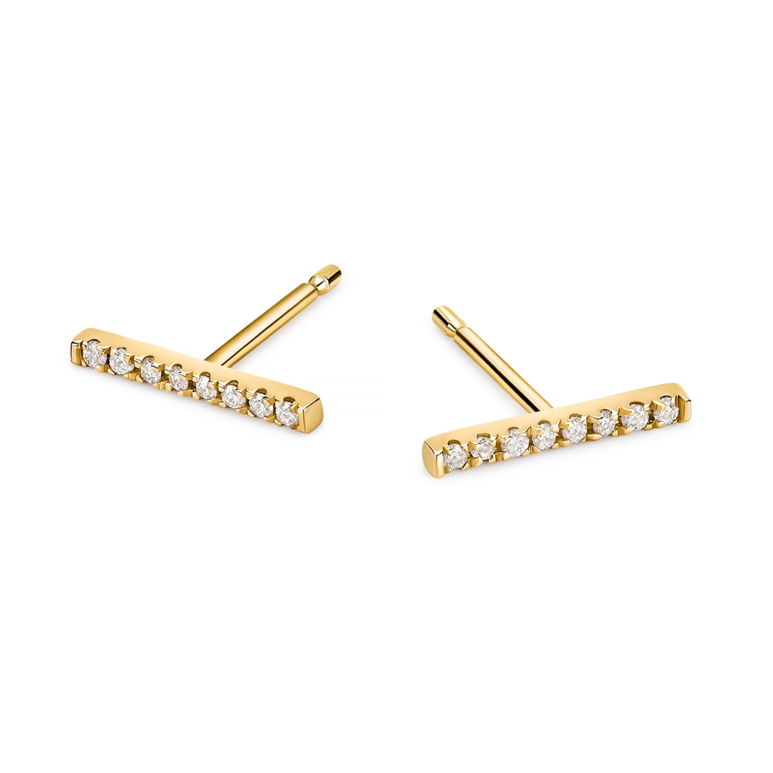 Diamond Bar Earrings