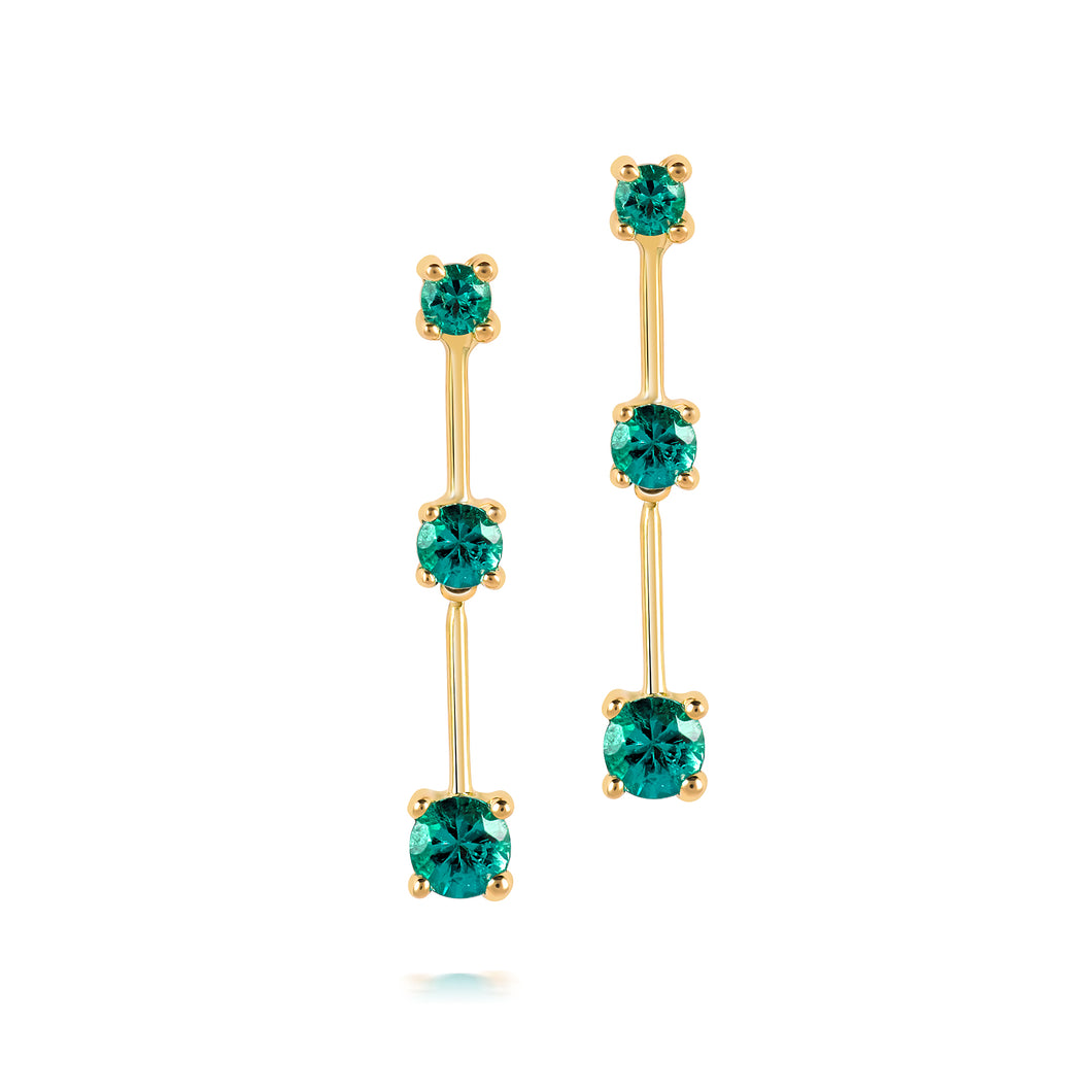 Falling Emerald Earrings